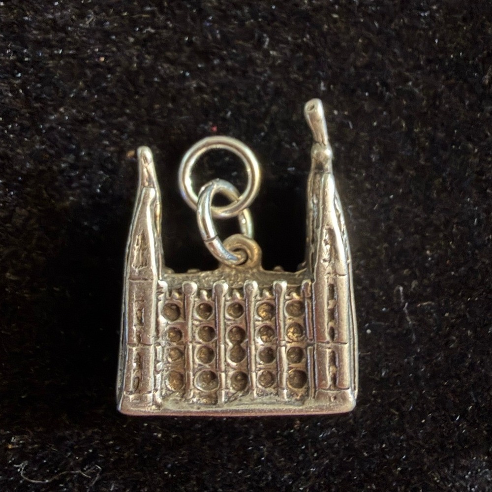 Vintage Sterling Silver Salt Lake City TEMPLE SQUARE Mormon Charm 4g